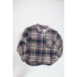 Scotch & Soda Flannel Shirt Plaid Button Down L Pink Navy Cotton Casual
